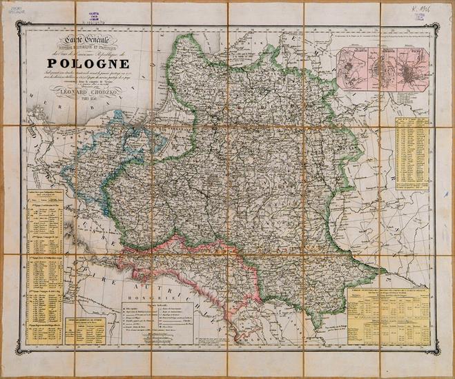 STARE mapy Polski 122 pliki - 1850 Pologne par Chodzko.jpg