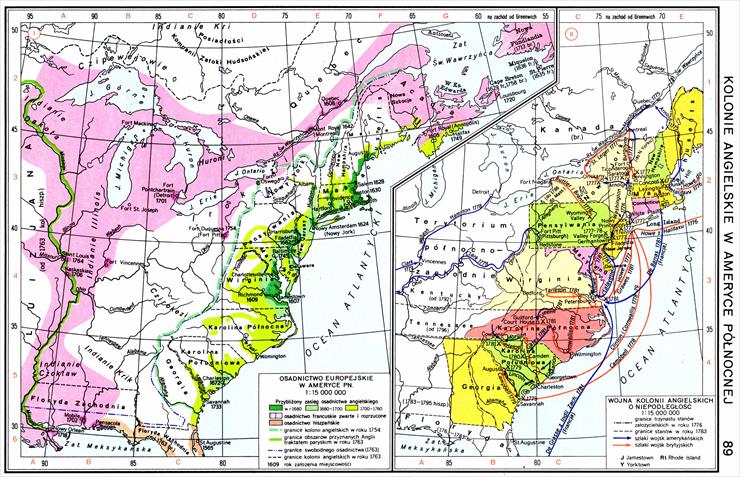 Atlas Historyczny Świata Polecam - 089_Kolonie angielskie w Ameryce Północnej.jpg